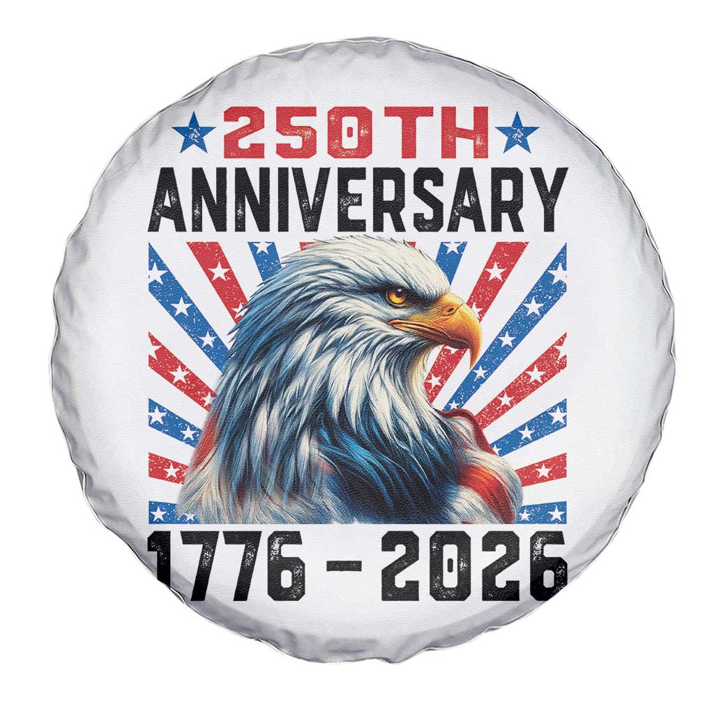 Eagle Flag America 250 Spare Tire Cover 1776-2026 250th Birthday - Wonder Print Shop