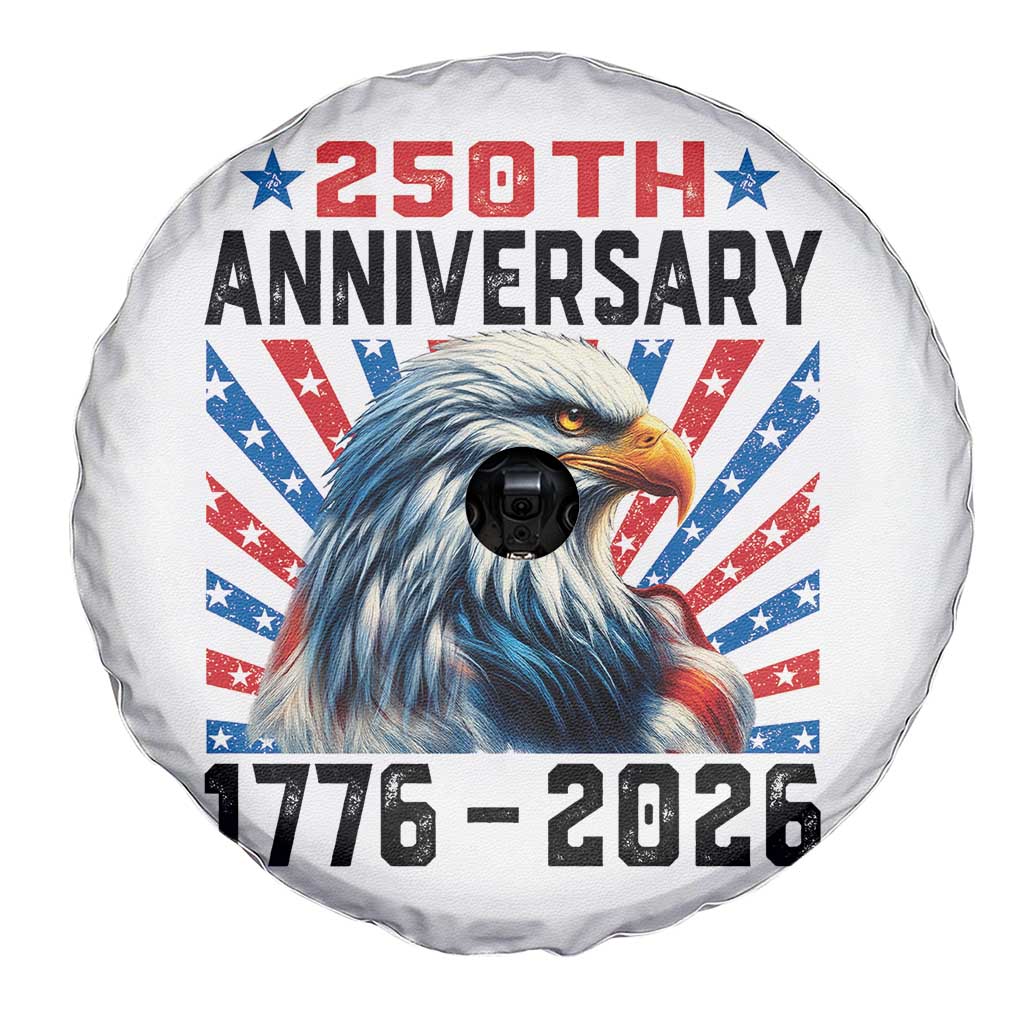 Eagle Flag America 250 Spare Tire Cover 1776-2026 250th Birthday - Wonder Print Shop