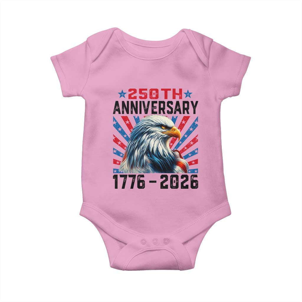 Eagle Flag America 250 Baby Onesie 1776-2026 250th Birthday - Wonder Print Shop