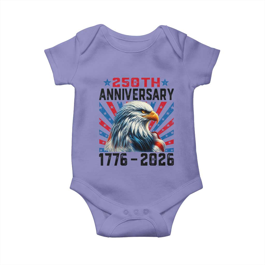 Eagle Flag America 250 Baby Onesie 1776-2026 250th Birthday - Wonder Print Shop