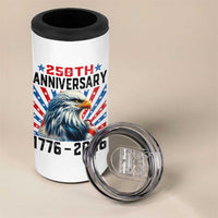 Eagle Flag America 250 4 in 1 Can Cooler Tumbler 1776-2026 250th Birthday - Wonder Print Shop