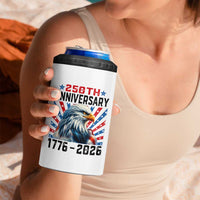 Eagle Flag America 250 4 in 1 Can Cooler Tumbler 1776-2026 250th Birthday - Wonder Print Shop