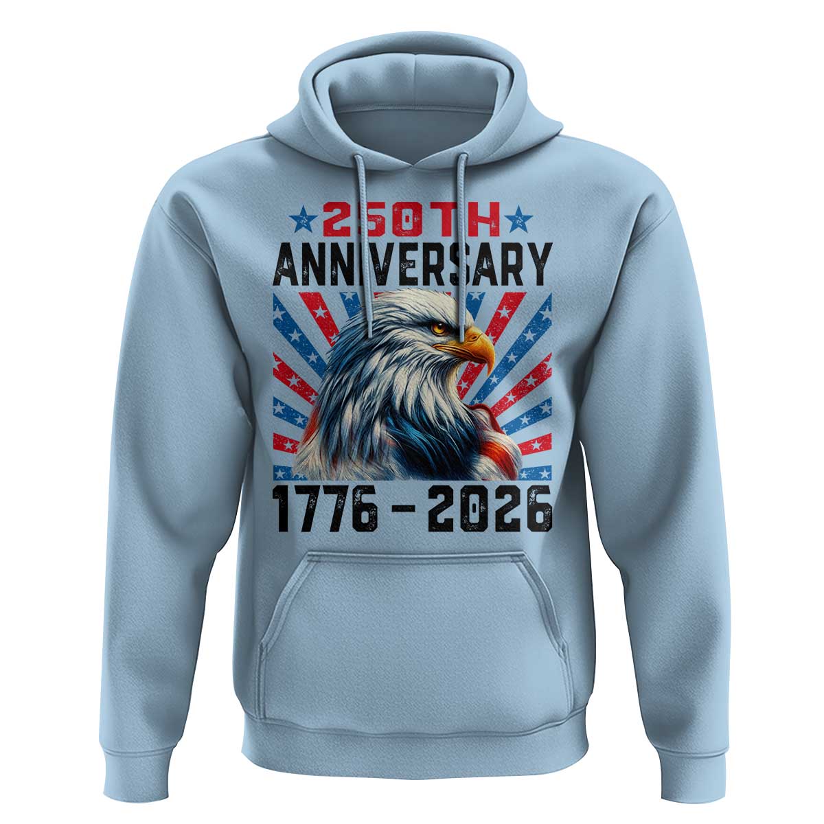 Eagle Flag America 250 Hoodie 1776-2026 250th Birthday - Wonder Print Shop