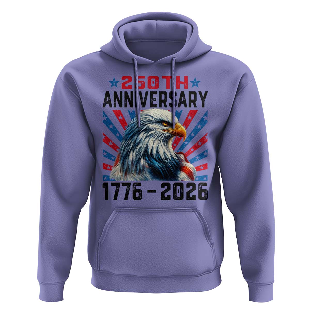 Eagle Flag America 250 Hoodie 1776-2026 250th Birthday - Wonder Print Shop