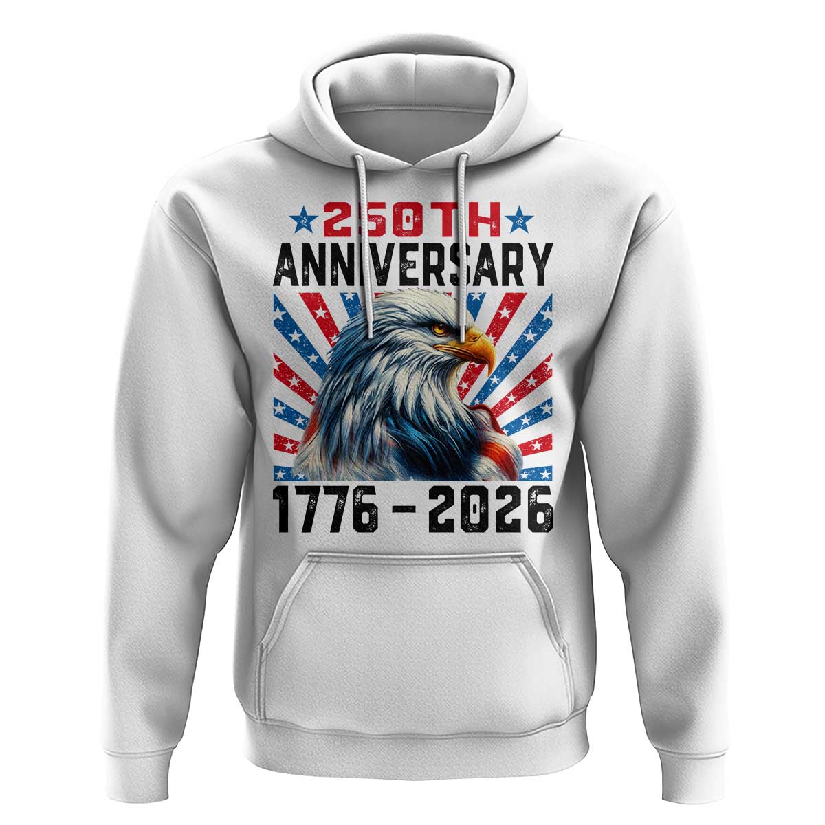 Eagle Flag America 250 Hoodie 1776-2026 250th Birthday - Wonder Print Shop