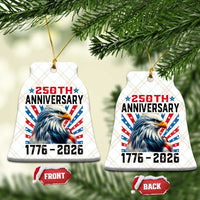 Eagle Flag America 250 Ceramic Ornament 1776-2026 250th Birthday - Wonder Print Shop