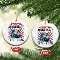 Eagle Flag America 250 Ceramic Ornament 1776-2026 250th Birthday - Wonder Print Shop
