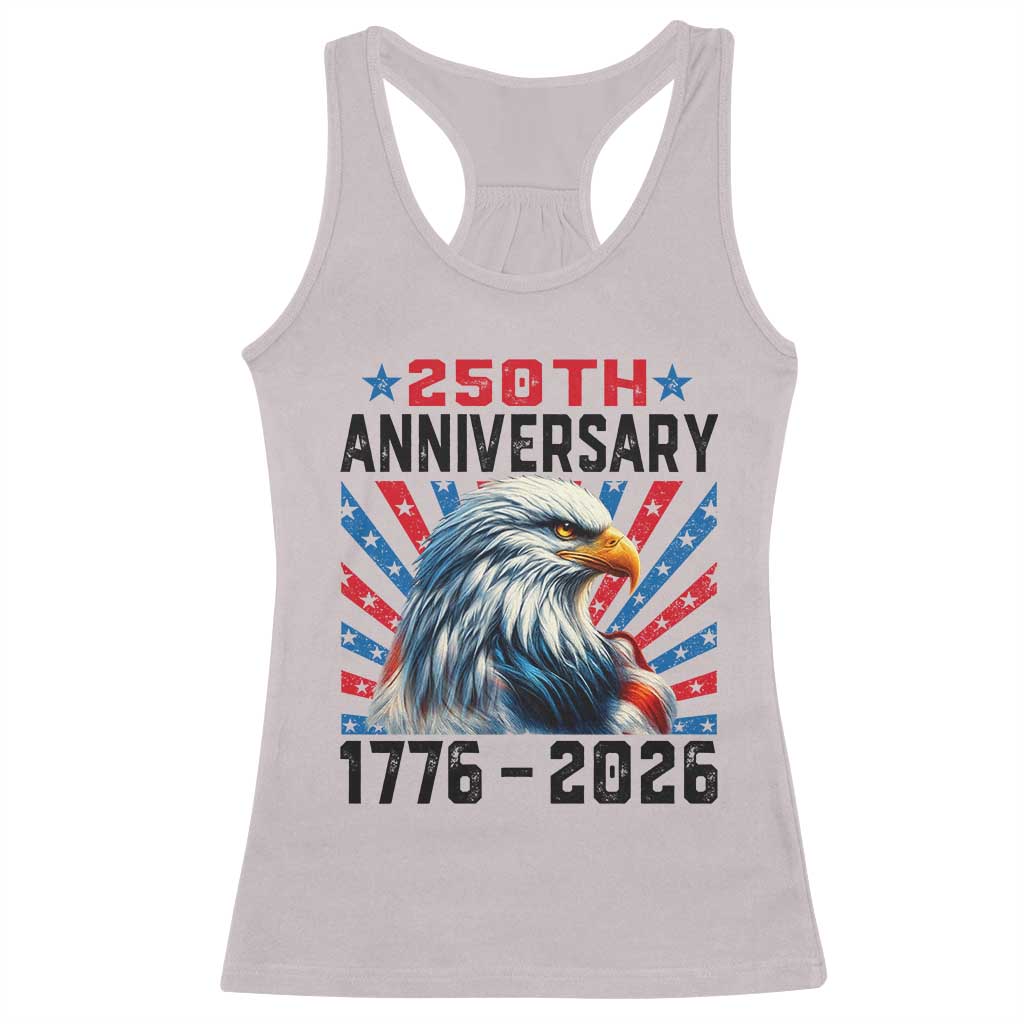 Eagle Flag America 250 Racerback Tank Top 1776-2026 250th Birthday - Wonder Print Shop