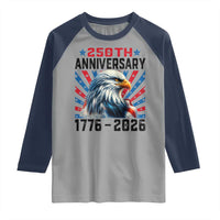 Eagle Flag America 250 Raglan Shirt 1776-2026 250th Birthday - Wonder Print Shop