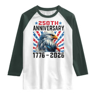 Eagle Flag America 250 Raglan Shirt 1776-2026 250th Birthday - Wonder Print Shop