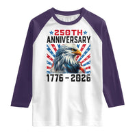 Eagle Flag America 250 Raglan Shirt 1776-2026 250th Birthday - Wonder Print Shop