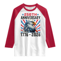 Eagle Flag America 250 Raglan Shirt 1776-2026 250th Birthday - Wonder Print Shop