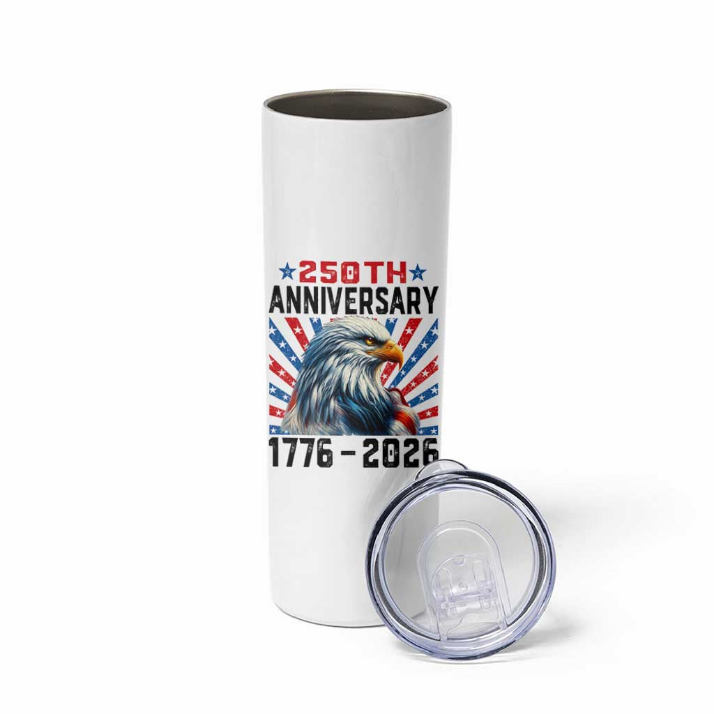Eagle Flag America 250 Skinny Tumbler 1776-2026 250th Birthday - Wonder Print Shop