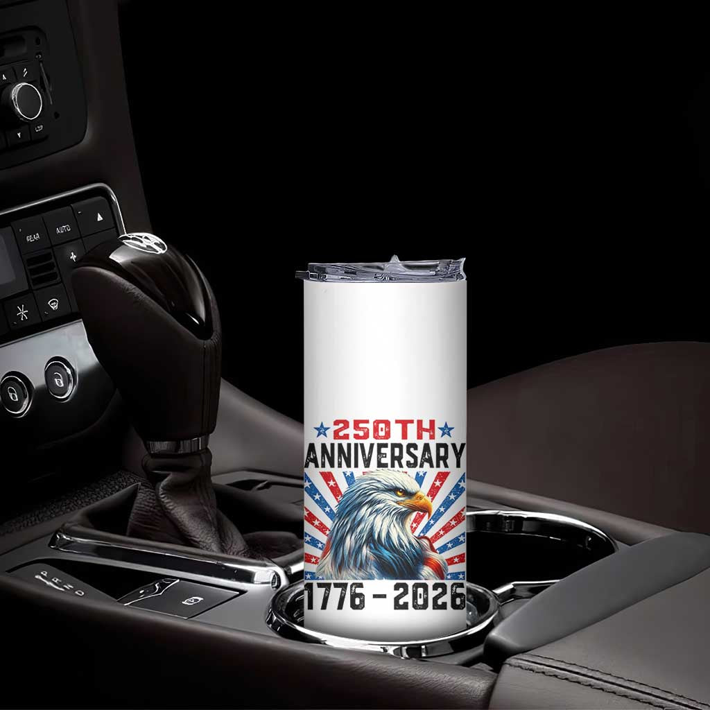 Eagle Flag America 250 Skinny Tumbler 1776-2026 250th Birthday - Wonder Print Shop