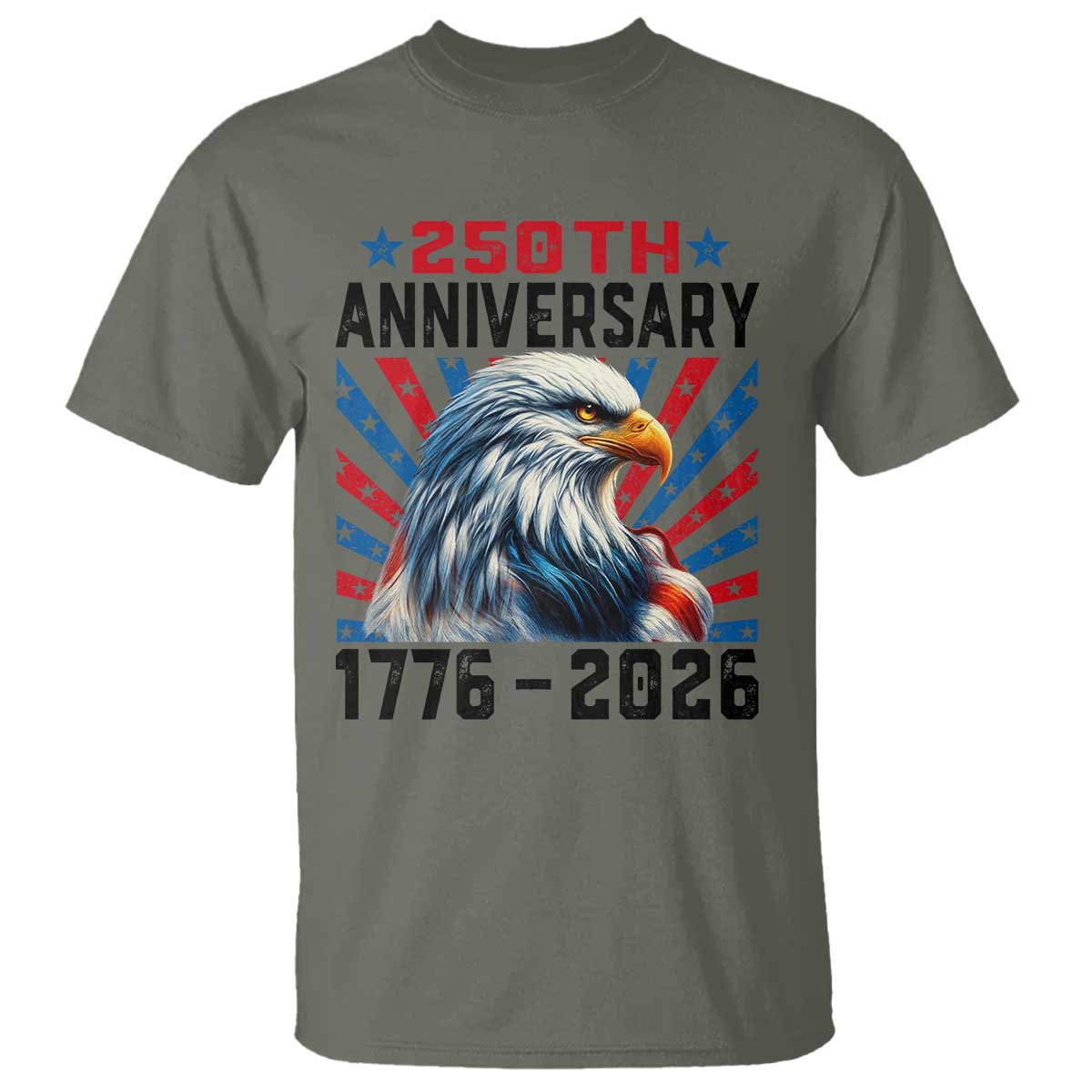 Eagle Flag America 250 T Shirt 1776-2026 250th Birthday - Wonder Print Shop