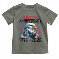 Eagle Flag America 250 Toddler T Shirt 1776-2026 250th Birthday - Wonder Print Shop