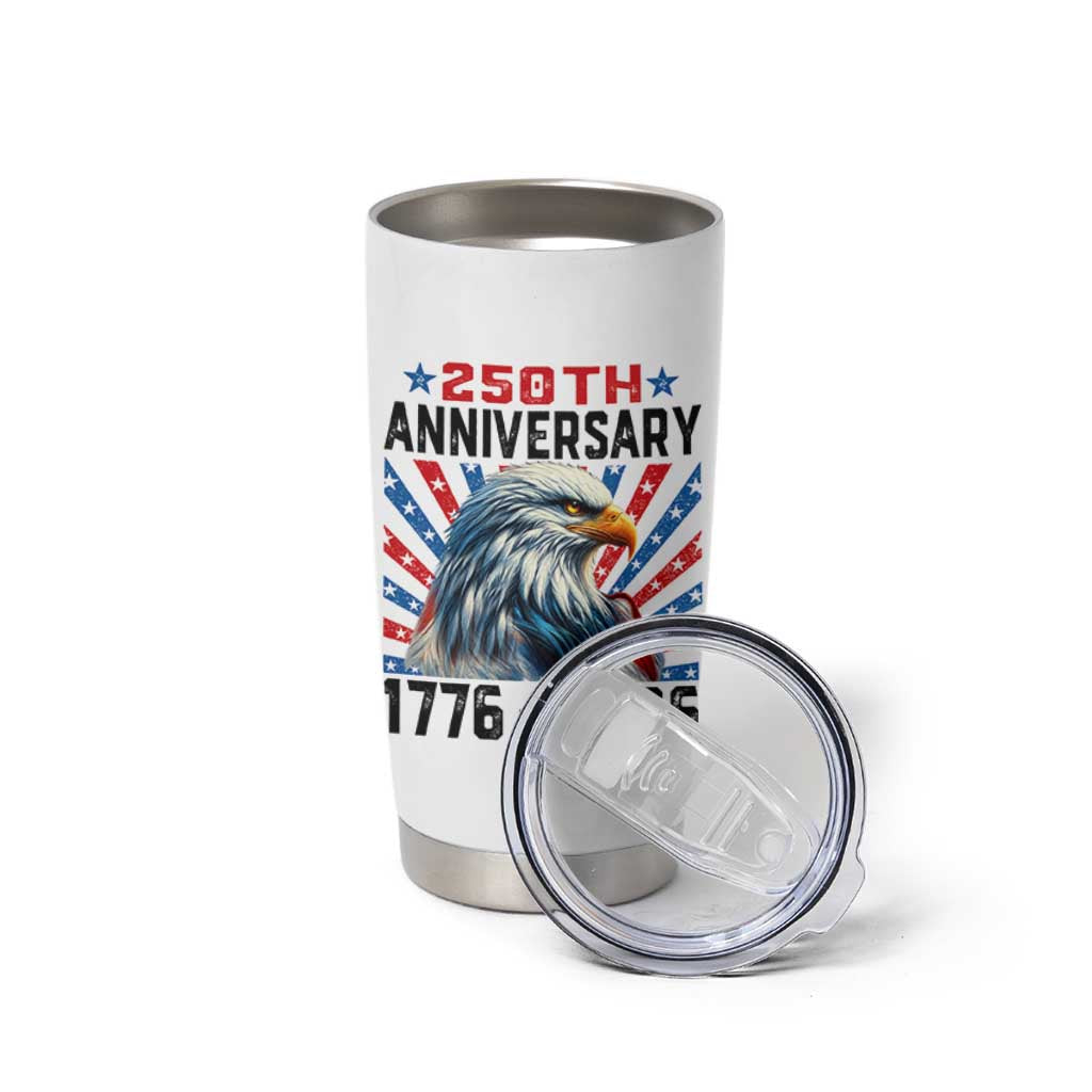 Eagle Flag America 250 Tumbler Cup 1776-2026 250th Birthday - Wonder Print Shop
