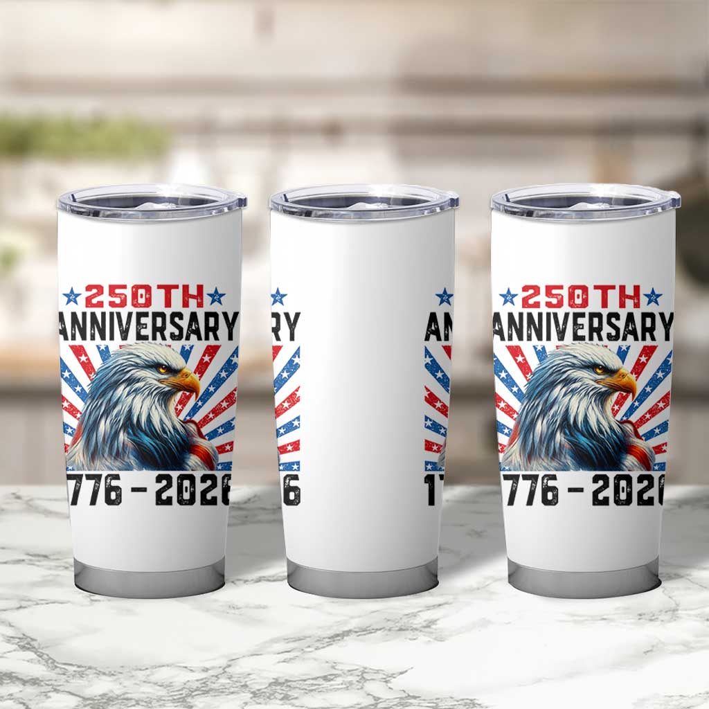 Eagle Flag America 250 Tumbler Cup 1776-2026 250th Birthday - Wonder Print Shop