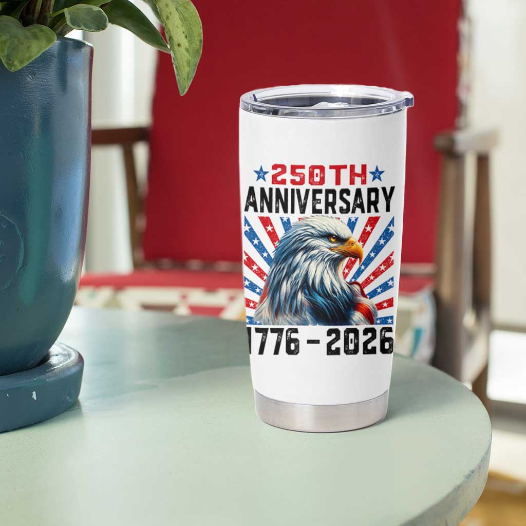Eagle Flag America 250 Tumbler Cup 1776-2026 250th Birthday - Wonder Print Shop