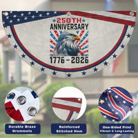 Eagle Flag 250th Anniversary USA Patriotic Fan Flag 1776-2026 250 Years Of Freedom