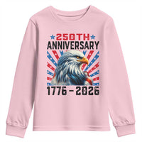Eagle Flag America 250 Youth Sweatshirt 1776-2026 250th Birthday - Wonder Print Shop