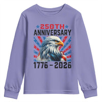 Eagle Flag America 250 Youth Sweatshirt 1776-2026 250th Birthday - Wonder Print Shop