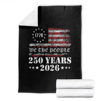 250 Years America Flag Throw Blanket USA 250th Anniversary Patriotic We The People 1776 2026 - Wonder Print Shop