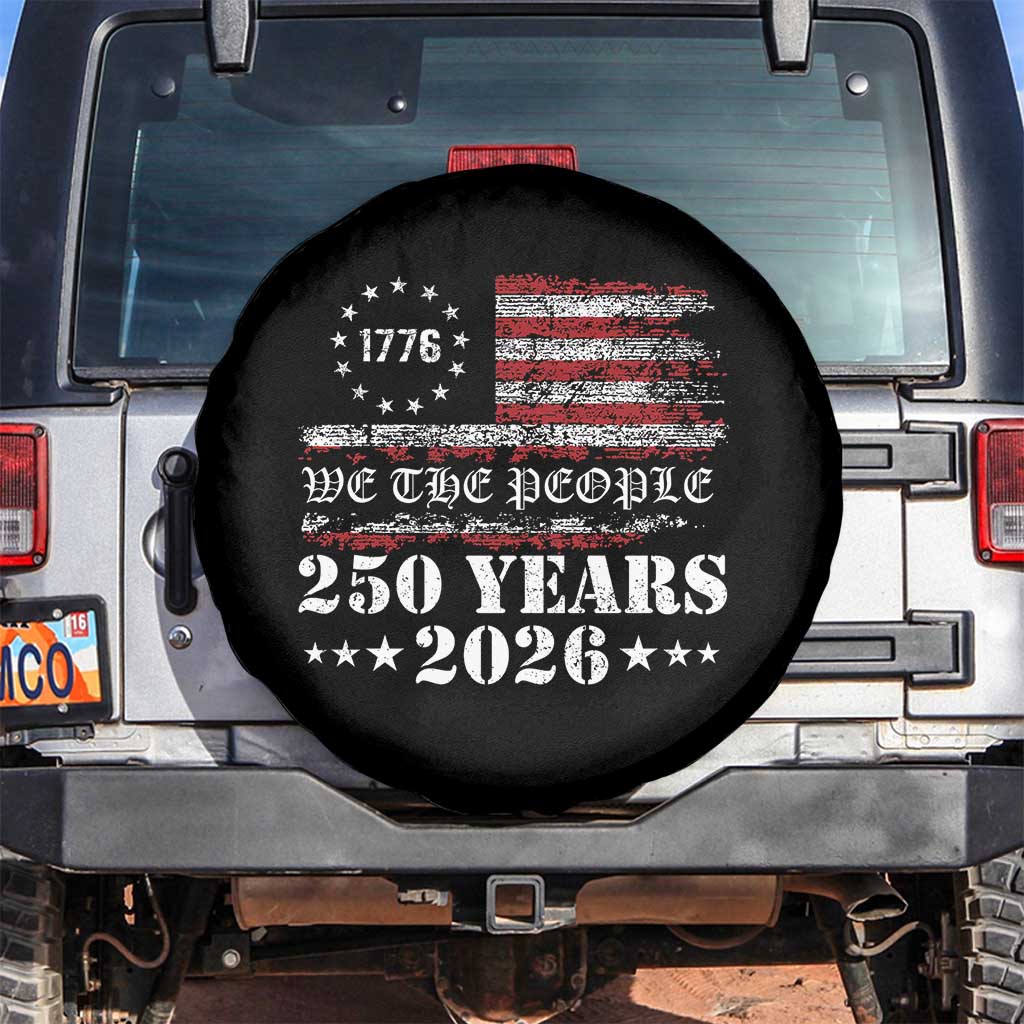 250 Years America Flag Spare Tire Cover USA 250th Anniversary Patriotic We The People 1776 2026 - Wonder Print Shop
