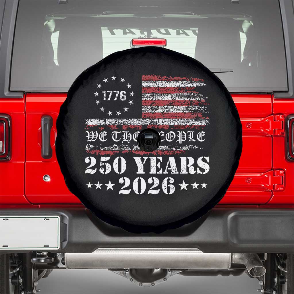 250 Years America Flag Spare Tire Cover USA 250th Anniversary Patriotic We The People 1776 2026 - Wonder Print Shop