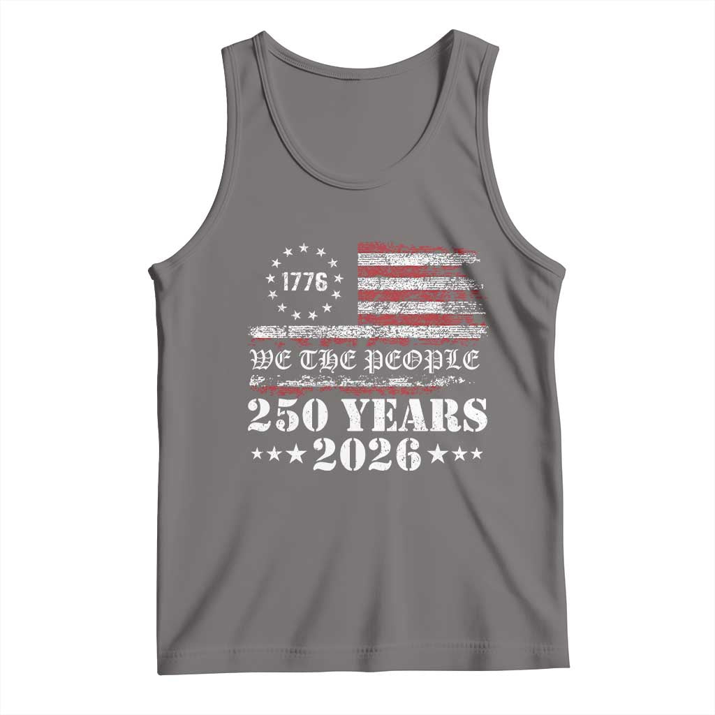 250 Years America Flag Tank Top USA 250th Anniversary Patriotic We The People 1776 2026 - Wonder Print Shop
