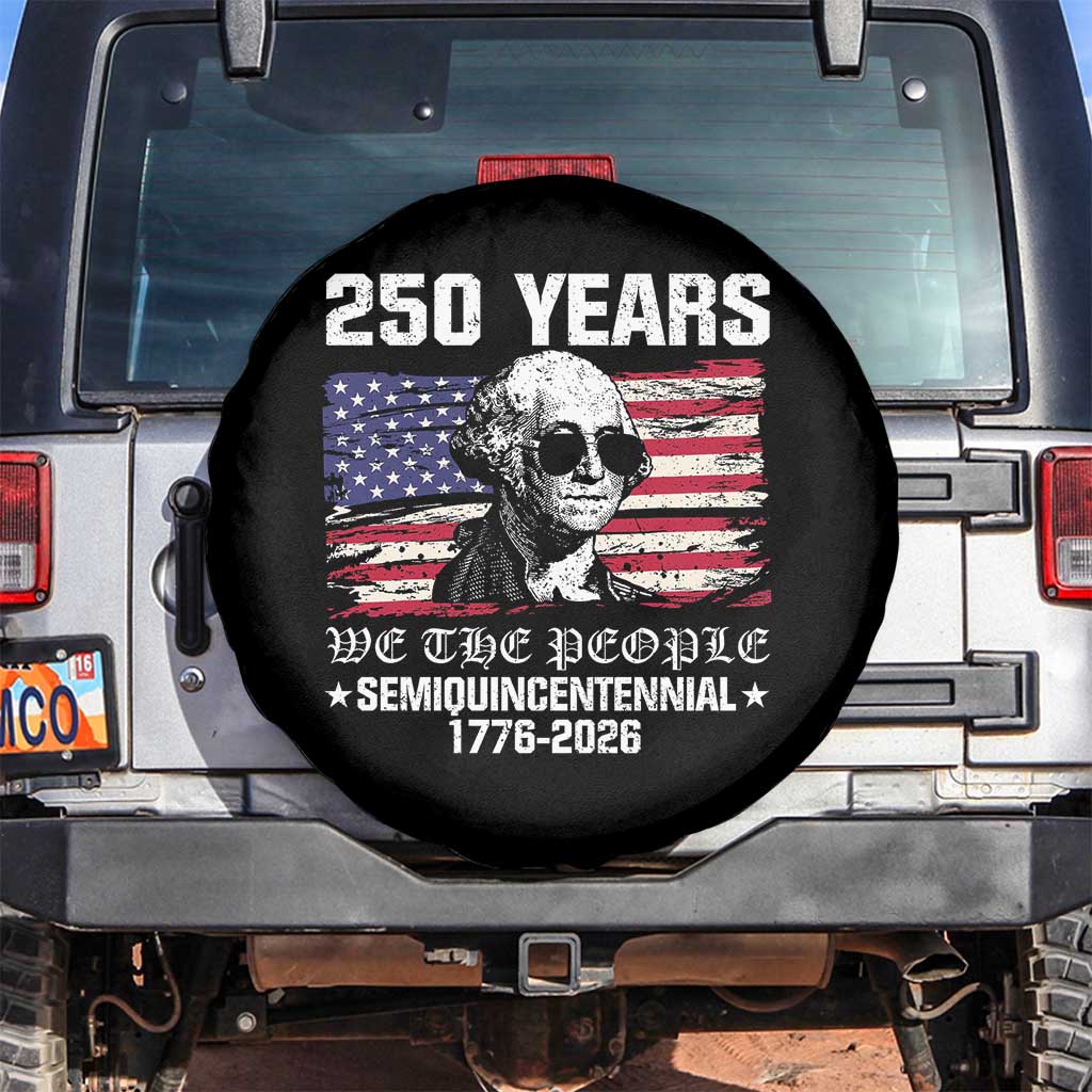 250 Years America Flag Spare Tire Cover George Washington 1776 2026 USA 250th Anniversary Patriotic - Wonder Print Shop