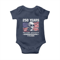 250 Years America Flag Baby Onesie George Washington 1776 2026 USA 250th Anniversary Patriotic - Wonder Print Shop