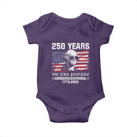 250 Years America Flag Baby Onesie George Washington 1776 2026 USA 250th Anniversary Patriotic - Wonder Print Shop