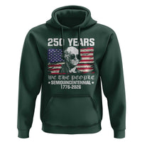 250 Years America Flag Hoodie George Washington 1776 2026 USA 250th Anniversary Patriotic - Wonder Print Shop