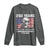 250 Years America Flag Long Sleeve Shirt George Washington 1776 2026 USA 250th Anniversary Patriotic - Wonder Print Shop