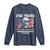 250 Years America Flag Long Sleeve Shirt George Washington 1776 2026 USA 250th Anniversary Patriotic - Wonder Print Shop