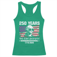 250 Years America Flag Racerback Tank Top George Washington 1776 2026 USA 250th Anniversary Patriotic - Wonder Print Shop