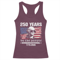 250 Years America Flag Racerback Tank Top George Washington 1776 2026 USA 250th Anniversary Patriotic - Wonder Print Shop