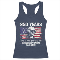 250 Years America Flag Racerback Tank Top George Washington 1776 2026 USA 250th Anniversary Patriotic - Wonder Print Shop