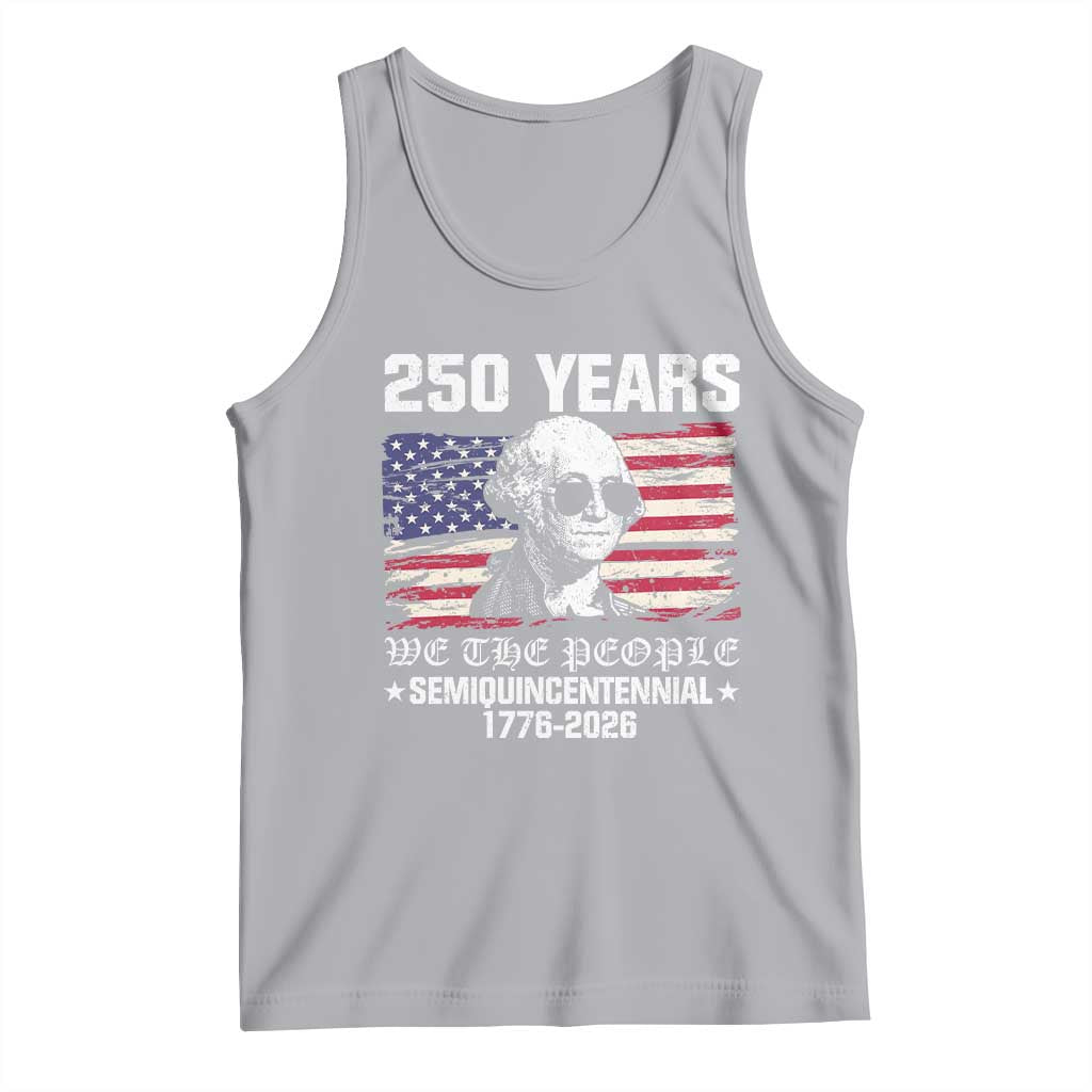 250 Years America Flag Tank Top George Washington 1776 2026 USA 250th Anniversary Patriotic - Wonder Print Shop