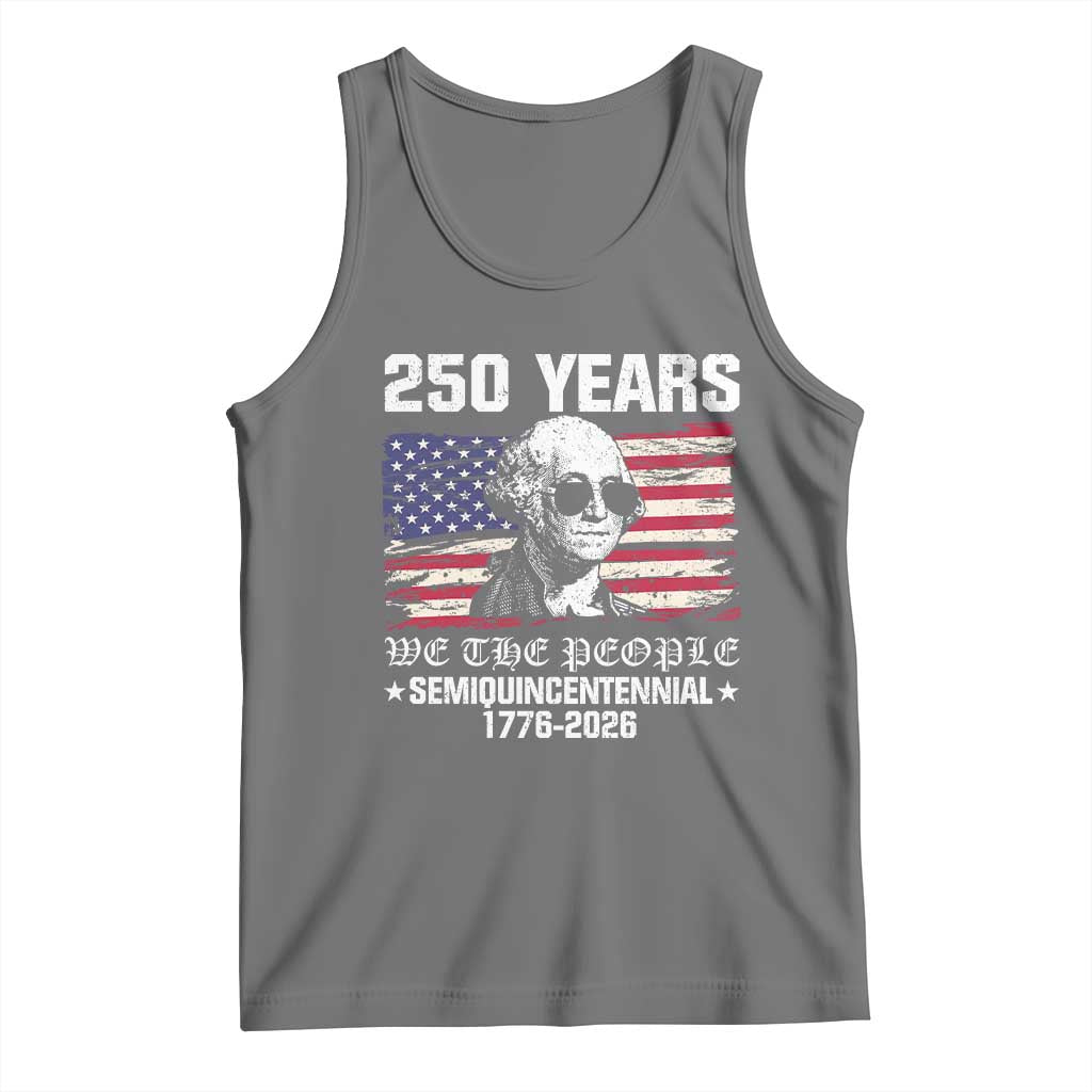 250 Years America Flag Tank Top George Washington 1776 2026 USA 250th Anniversary Patriotic - Wonder Print Shop