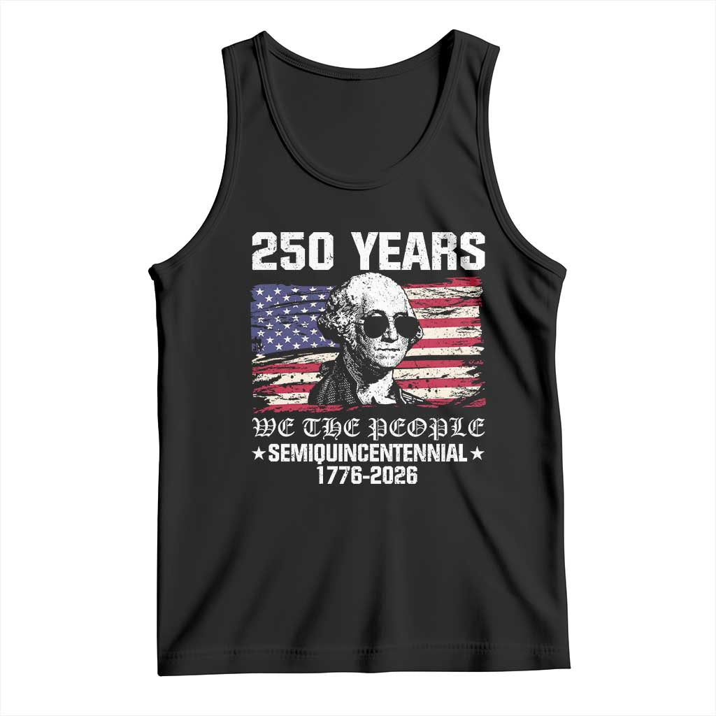 250 Years America Flag Tank Top George Washington 1776 2026 USA 250th Anniversary Patriotic - Wonder Print Shop