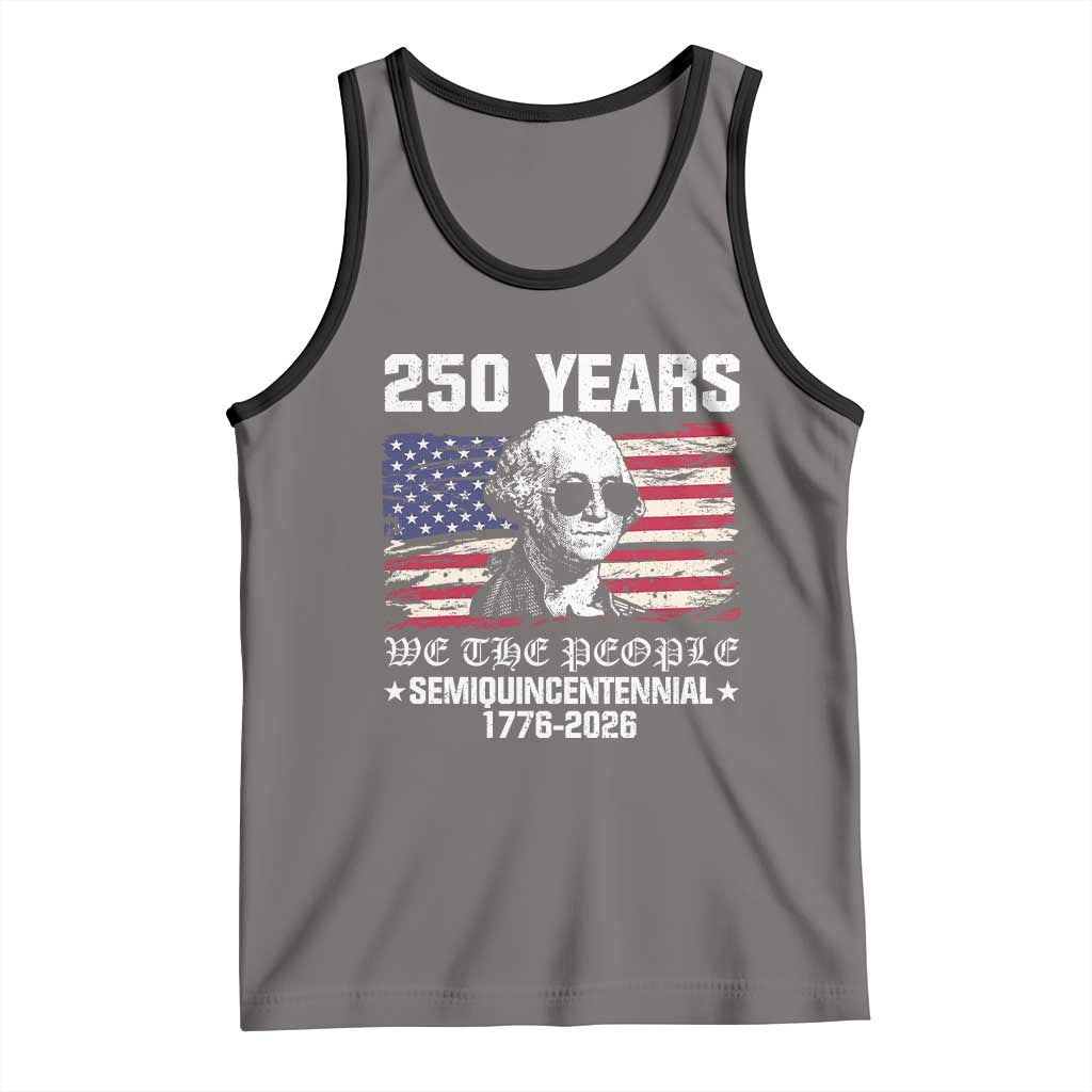 250 Years America Flag Tank Top George Washington 1776 2026 USA 250th Anniversary Patriotic - Wonder Print Shop