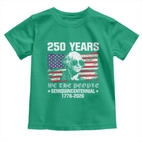 250 Years America Flag Toddler T Shirt George Washington 1776 2026 USA 250th Anniversary Patriotic - Wonder Print Shop