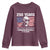 250 Years America Flag Youth Sweatshirt George Washington 1776 2026 USA 250th Anniversary Patriotic - Wonder Print Shop