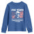 250 Years America Flag Youth Sweatshirt George Washington 1776 2026 USA 250th Anniversary Patriotic - Wonder Print Shop