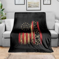 250 Years America Flag Throw Blanket 250th Anniversary USA - Wonder Print Shop