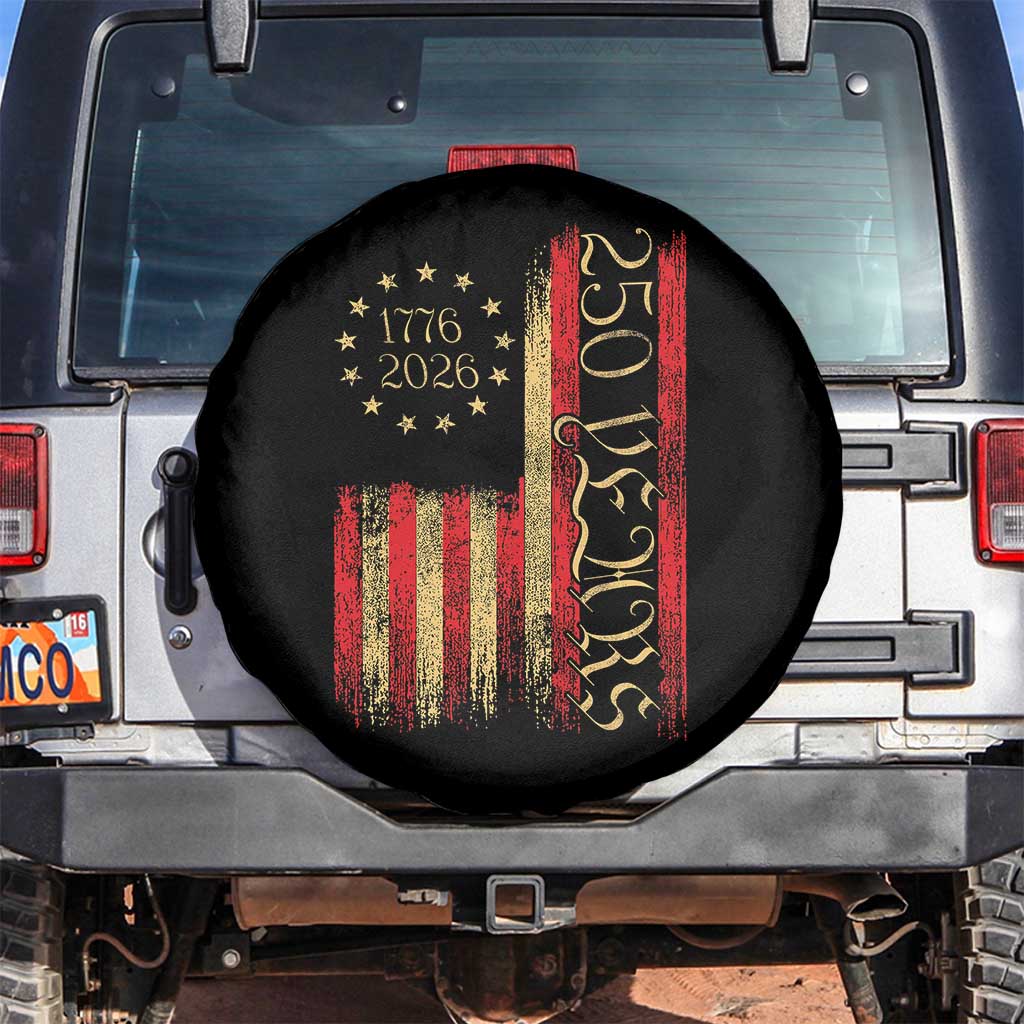 250 Years America Flag Spare Tire Cover 250th Anniversary USA - Wonder Print Shop