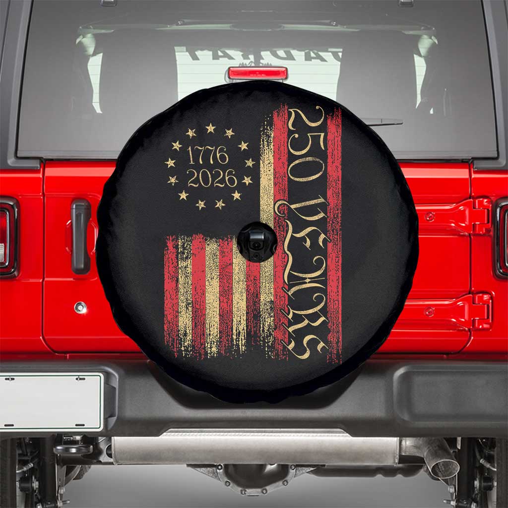 250 Years America Flag Spare Tire Cover 250th Anniversary USA - Wonder Print Shop