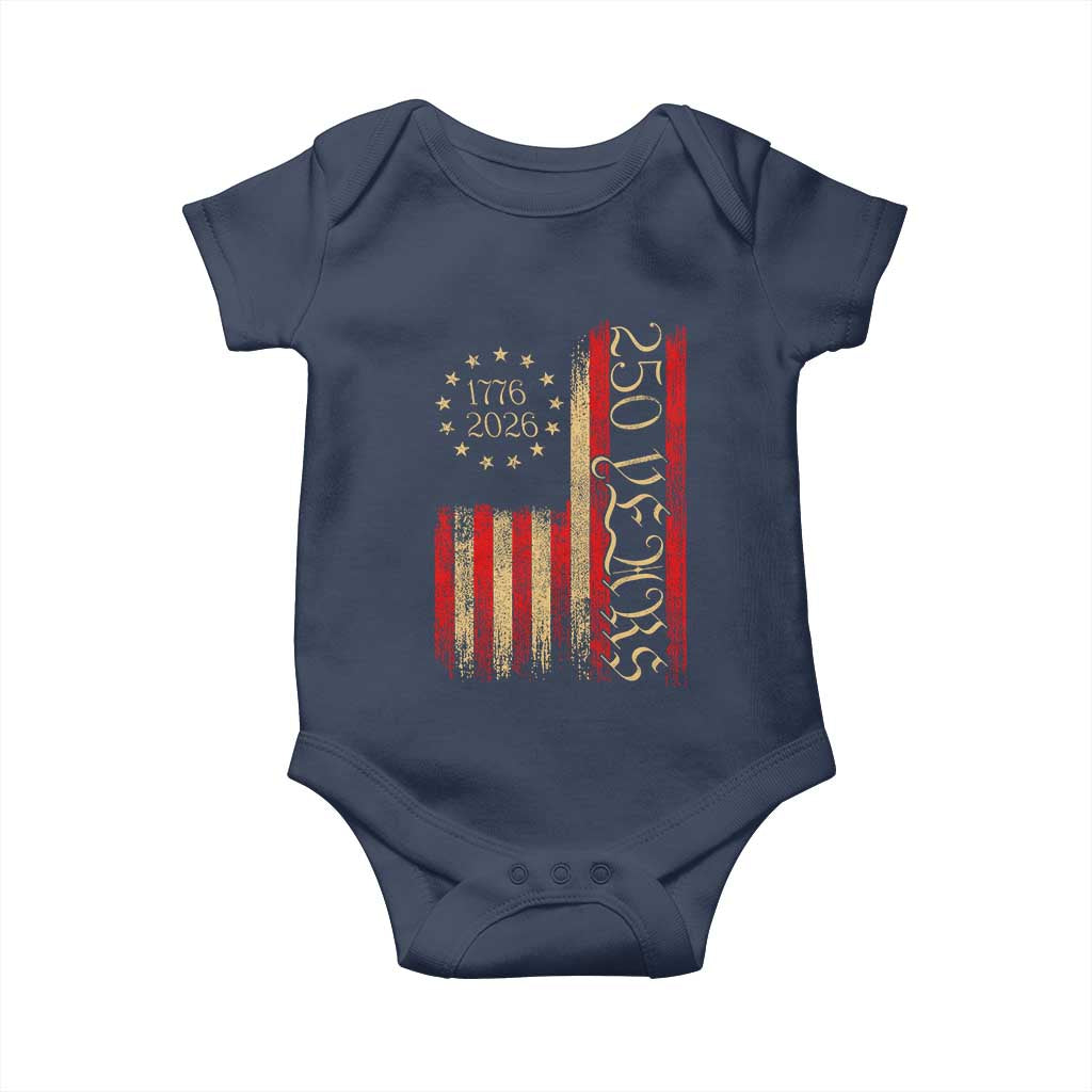 250 Years America Flag Baby Onesie 250th Anniversary USA - Wonder Print Shop